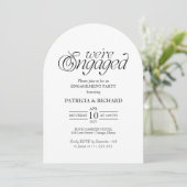 Modern Minimalist Arch Engagement Party 招待状 (スタンド正面)