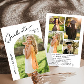 Modern Minimalist Arch Photo Graduation Party 招待状