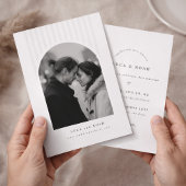 Modern Minimalist Arch Photo Wedding Invitation 招待状