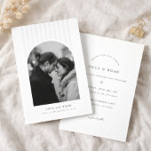 Modern Minimalist Arch Photo Wedding Invitation 招待状