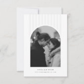 Modern Minimalist Arch Photo Wedding Invitation 招待状 (正面)
