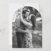 Modern Minimalist Arch Wedding Elegant Photo 招待状 (裏面)