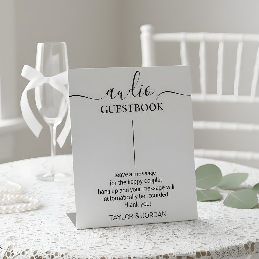 Modern Minimalist Audio Guest Book 台座サイン