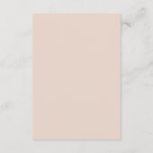 Modern Minimalist Baby Shower | Powder Blush エンクロージャーカード (裏面)