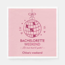 Modern Minimalist Bachelorette Weekend | Pink  スタンダードランチョンナプキン