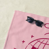 Modern Minimalist Bachelorette Weekend | Pink  ビーチタオル (インサイチュ)