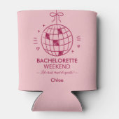 Modern Minimalist Bachelorette Weekend | Pink 缶クーラー (裏面)