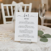 Modern Minimalist Bar Menu Elegant 台座サイン