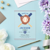 Modern Minimalist Baseball Batter Up Birthday アクリル招待状 (インサイチュ (ウェディング))