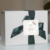 Modern Minimalist Beige Butterfly Bridal Shower スクエアシール