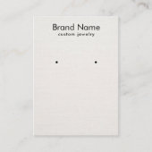 Modern Minimalist Beige Linen Jewelry Display Card 名刺 (正面)