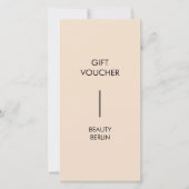 Modern Minimalist Beige QR Code Gift Certificate (正面)