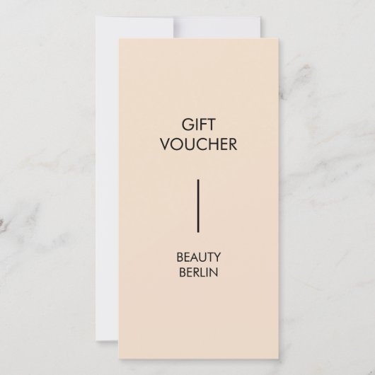 Modern Minimalist Beige QR Code Gift Certificate (正面)
