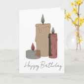 Modern Minimalist Birthday Greeting カード (黄色い花)