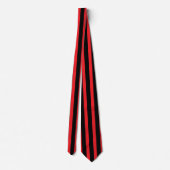 Modern Minimalist Black and Red Stripes ネクタイ (裏面)