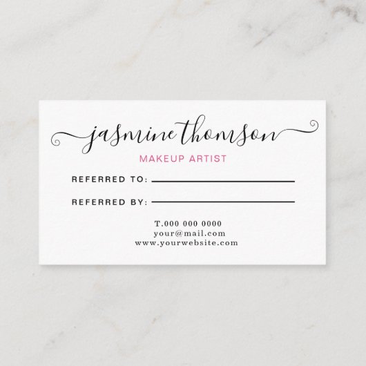 modern minimalist black and white 名刺 (裏面)