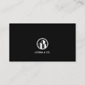 Modern Minimalist Black Custom 名刺 (裏面)