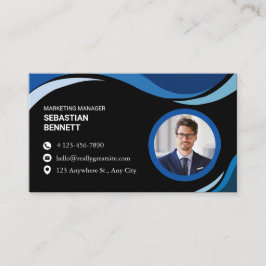 Modern Minimalist Black Custom 名刺