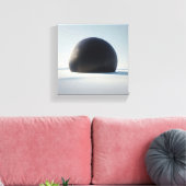 Modern Minimalist Black Dome Art - Abstract Futuri キャンバスプリント (インサイチュ (リビング))