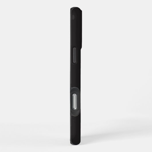Modern Minimalist Black Executive QR Code Monogram iPhoneケース (右側面)