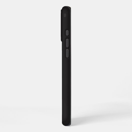 Modern Minimalist Black Executive QR Code Monogram iPhoneケース (左側面)