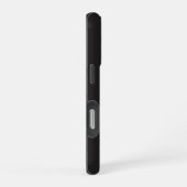 Modern Minimalist Black Executive QR Code Monogram iPhoneケース (右側面)