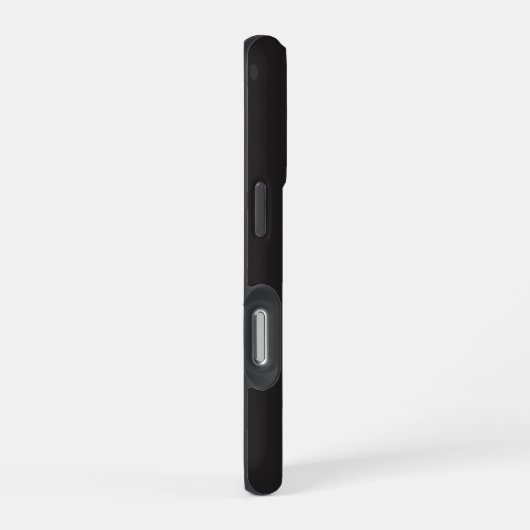 Modern Minimalist Black Executive QR Code Monogram iPhoneケース (右側面)
