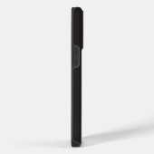 Modern Minimalist Black Executive QR Code Monogram iPhoneケース (右側面)
