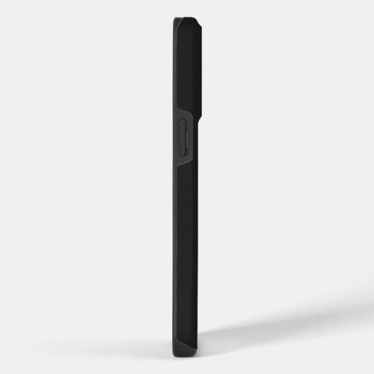 Modern Minimalist Black Executive QR Code Monogram iPhoneケース (右側面)