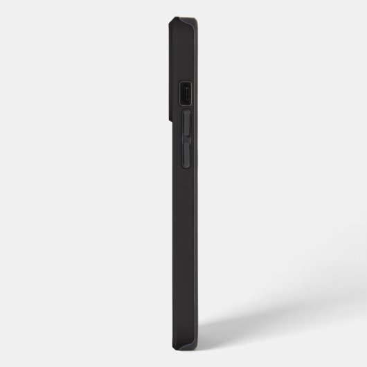 Modern Minimalist Black Executive QR Code Monogram iPhoneケース (左側面)