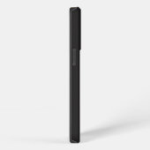 Modern Minimalist Black Executive QR Code Monogram iPhoneケース (右側面)