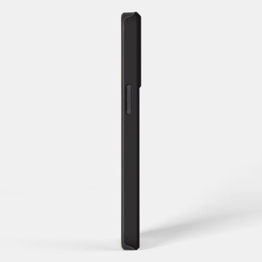 Modern Minimalist Black Executive QR Code Monogram iPhoneケース (右側面)
