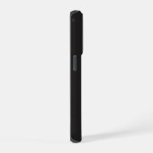 Modern Minimalist Black Executive QR Code Monogram iPhoneケース (右側面)