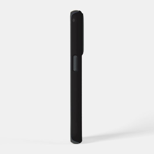 Modern Minimalist Black Executive QR Code Monogram iPhoneケース (右側面)