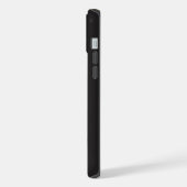 Modern Minimalist Black Executive QR Code Monogram iPhoneケース (左側面)