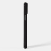 Modern Minimalist Black Executive QR Code Monogram iPhoneケース (右側面)