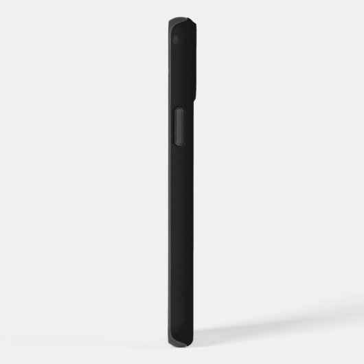 Modern Minimalist Black Executive QR Code Monogram iPhoneケース (右側面)