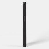 Modern Minimalist Black Executive QR Code Monogram iPhoneケース (右側面)