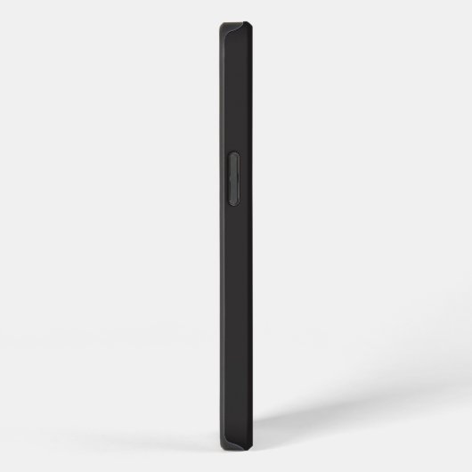 Modern Minimalist Black Executive QR Code Monogram iPhoneケース (右側面)