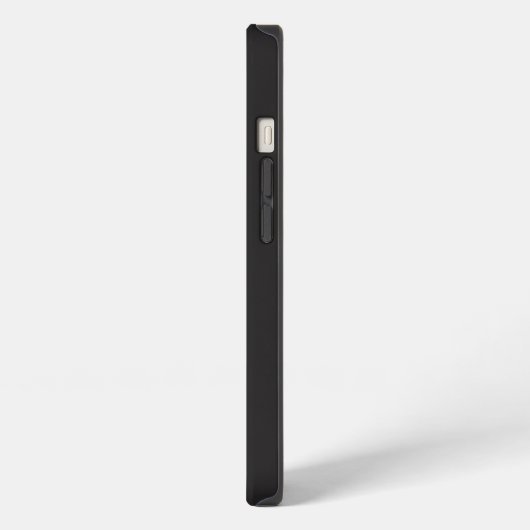 Modern Minimalist Black Executive QR Code Monogram iPhoneケース (左側面)