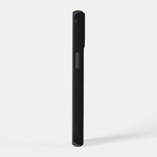Modern Minimalist Black Executive QR Code Monogram iPhone 15ケース (右側面)