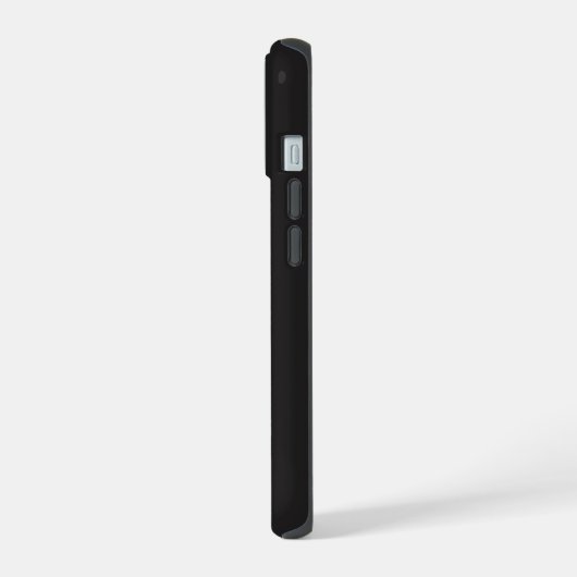 Modern Minimalist Black Executive QR Code Monogram iPhone 15ケース (左側面)