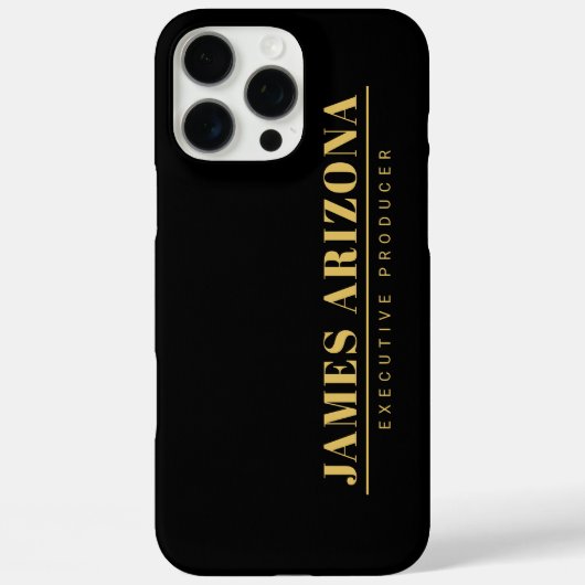 Modern Minimalist Black Gold Professional Trendy Case-Mate iPhoneケース (裏面)