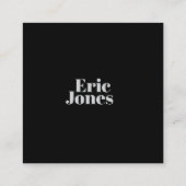 Modern minimalist black & grey professional スクエア名刺 (裏面)