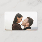 Modern Minimalist Black Heart QR Code RSVP  エンクロージャーカード (裏面)