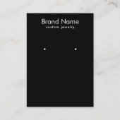 Modern Minimalist Black Jewelry Display Card 名刺 (正面)