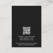 Modern Minimalist Black Jewelry Display Card 名刺 (裏面)