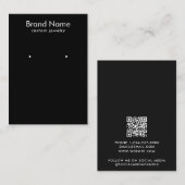 Modern Minimalist Black Jewelry Display Card 名刺 (正面/裏面)