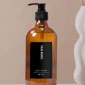 Modern Minimalist Black Product Waterproof Label フードラベル