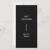 Modern Minimalist Black QR Code Gift Certificate (正面)